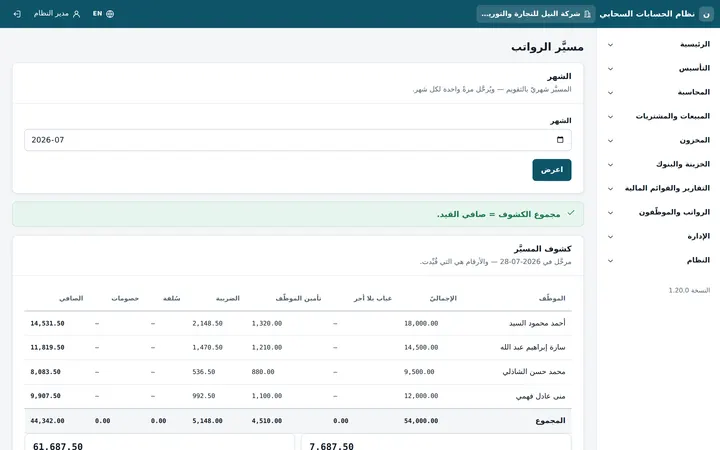 Daftrix: مسيّر الرواتب